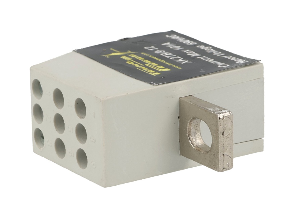 XK2TB/9-12 — BLOQUE DE DISTRIBUCION PARA CONEXION DIRECTA AL BREAKER, 125A MAX, 9 CONDUCTORES, CALIBRE 12 AWG