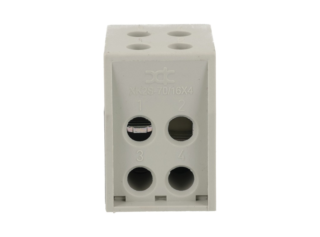 XK2TB/4-6 — BLOQUE DE DISTRIBUCION PARA CONEXION DIRECTA AL BREAKER, 192A MAX., 4 CONDUCTORES, CALIBRE 6 AWG