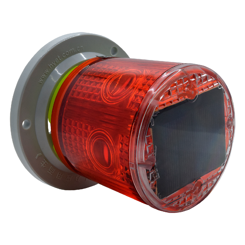 TP-SLS-RB — TORRETA SOLAR ROJA C/BASE 50 DESTELLOS /, MIN. IP67 DISTANCIA DE VISION EN LA OBSCURIDAD 400MTS