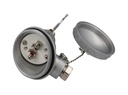 TPCM-J-6 — TERMOPAR COMPACTO TIPO J 1/4 DIAM X 6  D, E U, 1/2 NPT A PROCESO, CABEZA DE ALUMINIO Y BLOCK  CERAMICO DE CONEXIONES