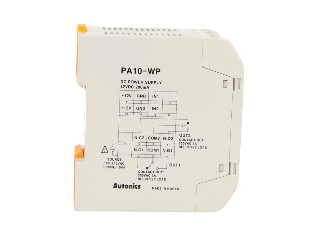 PA10-WP — CONTROL/SENSOR, NORM, INV, AND, IN1/IN2, PNP, SALIDA CA, 38X76X82mm, 100-240VCA.