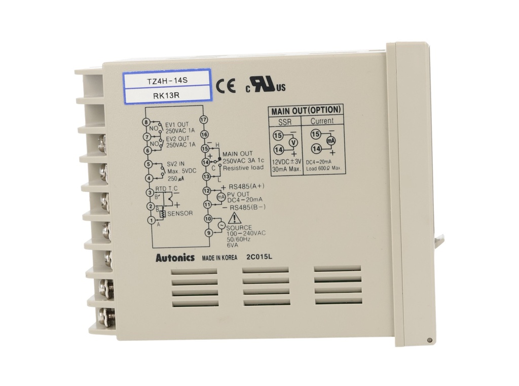 TZ4H-14S — CONTROLADOR DE TEMP. PID 100-240VCA, 48X96X100mm, SALIDA/RELEVADOR ESTADO IDO.