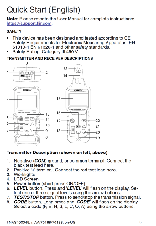 CLT600 - localizador y rastreador de cable, localiza y rastrea rápidamente cables y cables alimentados/sin alimentación en paredes, techos, suelos y exteriores subterráneos