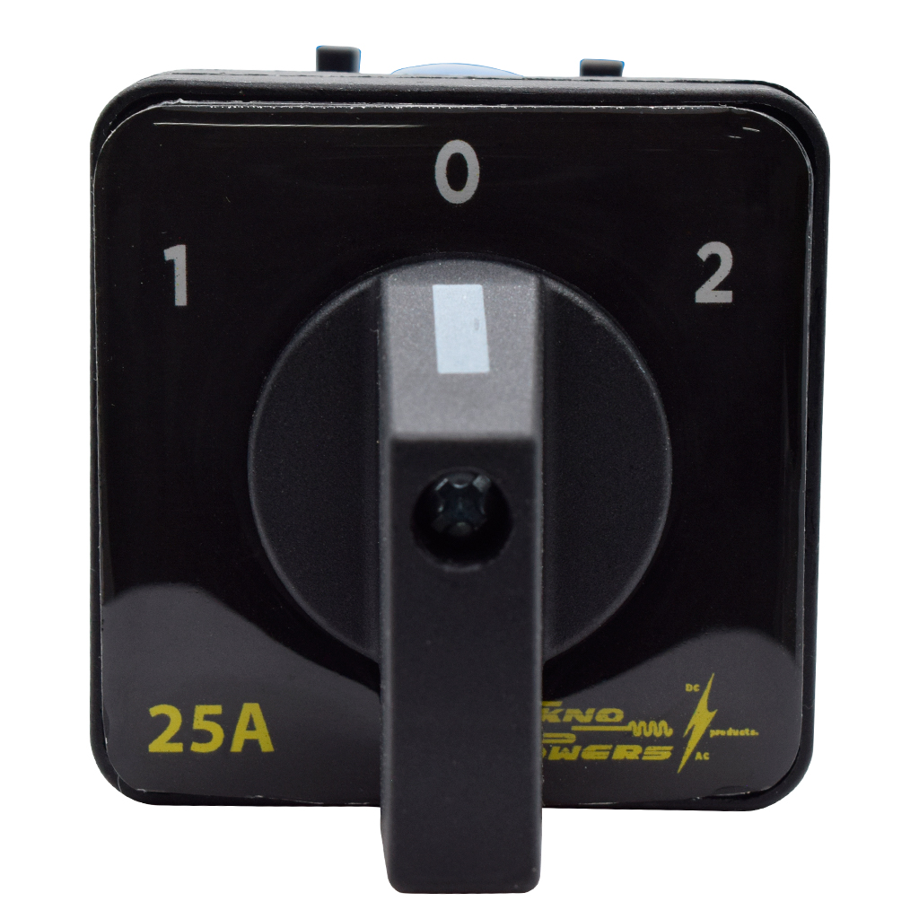 SA25-3-4 — SELECTOR 2 VELOCIDADES 3 POSICIONES (1, 0, 2) 25A48 X48mm, 240/440VCA