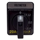 SA16-4-2 — SELECTOR PARA VOLTIMETRO 20A, 4 POSICIONES, 0-RS-ST-TR, 440V, 48X48mm