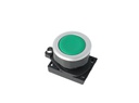 S3PF-P1G — BOTON PULSADOR RASANTE VERDE, 1A, 30mm, 110VCA/10A, 250VCA/6A