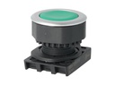 S3PF-P1G — BOTON PULSADOR RASANTE VERDE, 1A, 30mm, 110VCA/10A, 250VCA/6A