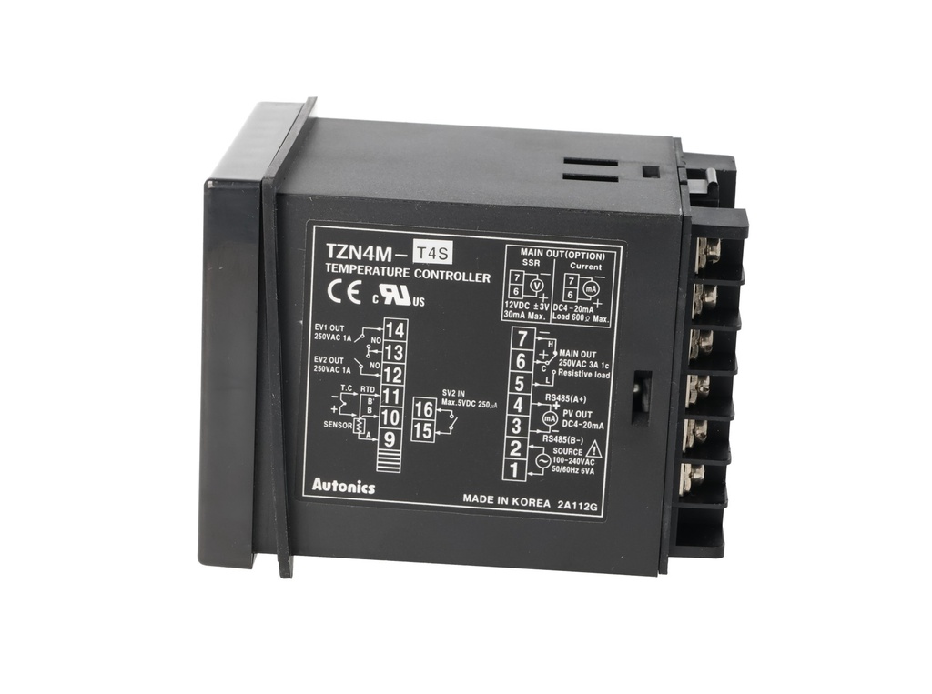 TZN4M-T4S — CONTROLADOR DE TEMP. PID 100-240VCA, 72X72X88mm, SALIDA/RELEVADOR ESTADO IDO.