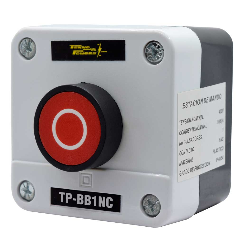 TP-BB1NC — PULSADOR EN CAJA 1NC *ALTO* 3A 240V*NO SON A PRUEBA DE EXPLOSION*