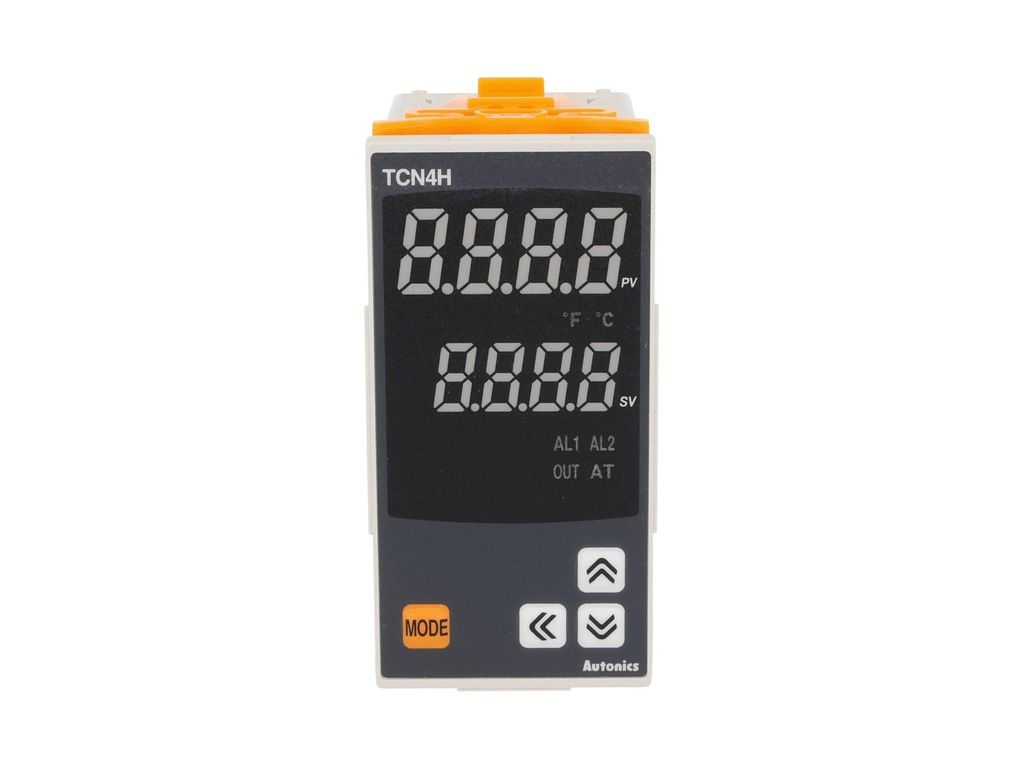 TCN4H-24R — CONTROL DE TEMPERATURA 1/8 DIN DOBLE DISPLAY EQUIV. AX2-1A 