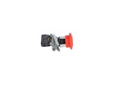 BS142 — HONGO FIJO 40mm ROJO CON LLAVE, 22mm, 1NC 10A/400VCA, 6A/250VCA, BASE METALICA *NO SON A PRUEBA DE EXPLOSION*