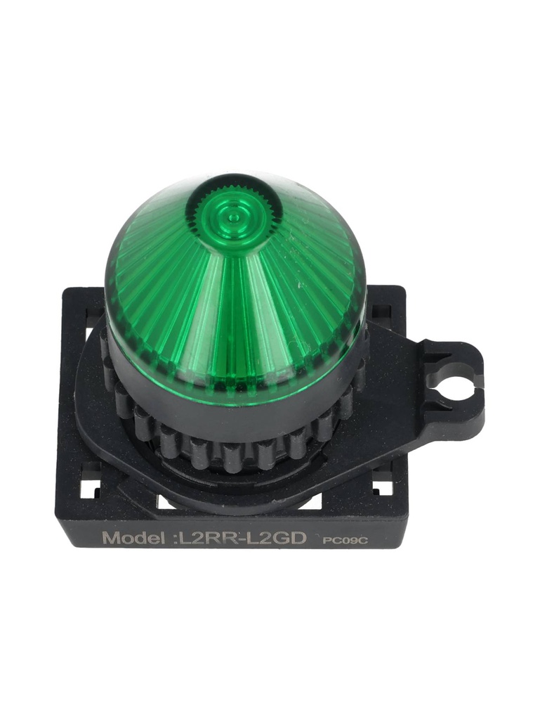 L2RR-L2G — LAMPARA PILOTO LED VERDE 22mm, TIPO PUNTA, 