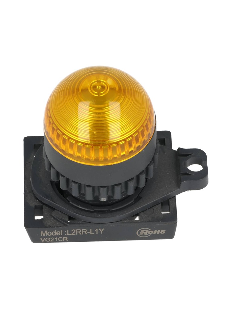 L2RR-L1Y — LAMPARA PILOTO LED AMARILLO 22mm, TIPO DOMO, 