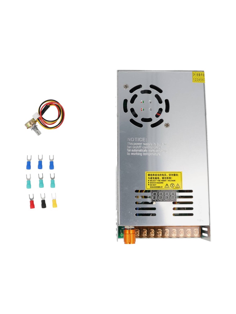 TP-V480-220 — FUENTE VARIABLE 480W/2A, 0-220VCD, VOLTAJE ENTRADA 100-120V/200/240V, CON DISPLAY INDICADOR, MEDIDA: 215X114X49mm