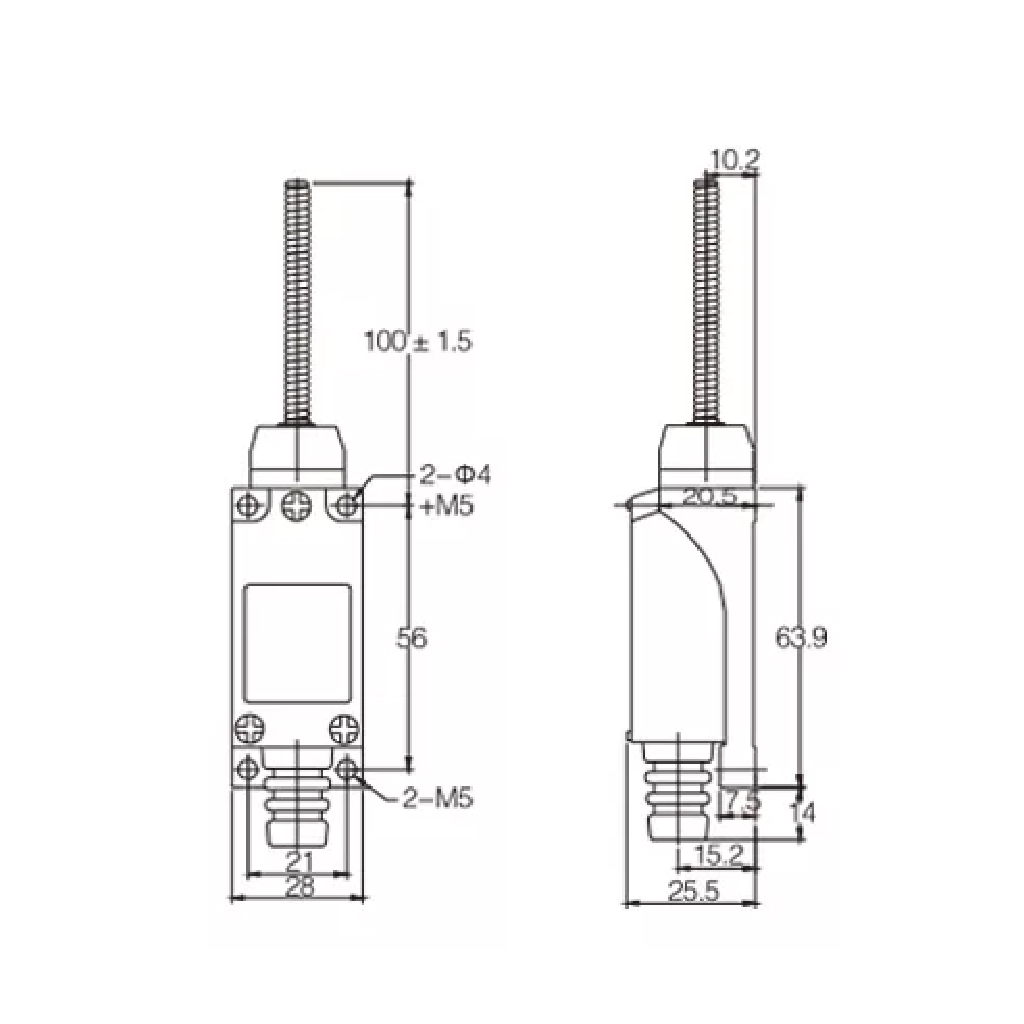 XZ-8/167 — MICROSWITCH DE FINAL DE CARRERA RESORTE