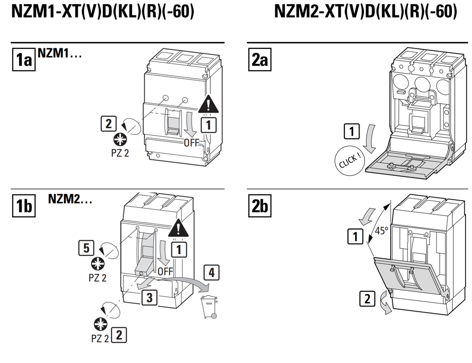 NZM1/2-XV4 — EJE DE EXTENSION PARA MAXIMA PROFUNDIDAD 400 MM DE CAJA MOLDEADA