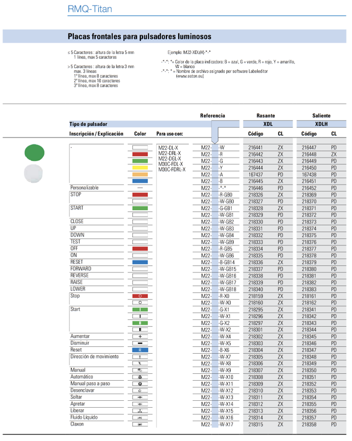 M30C-FDRL-G — PULSADOR PLANO VERDE C/RETENCION