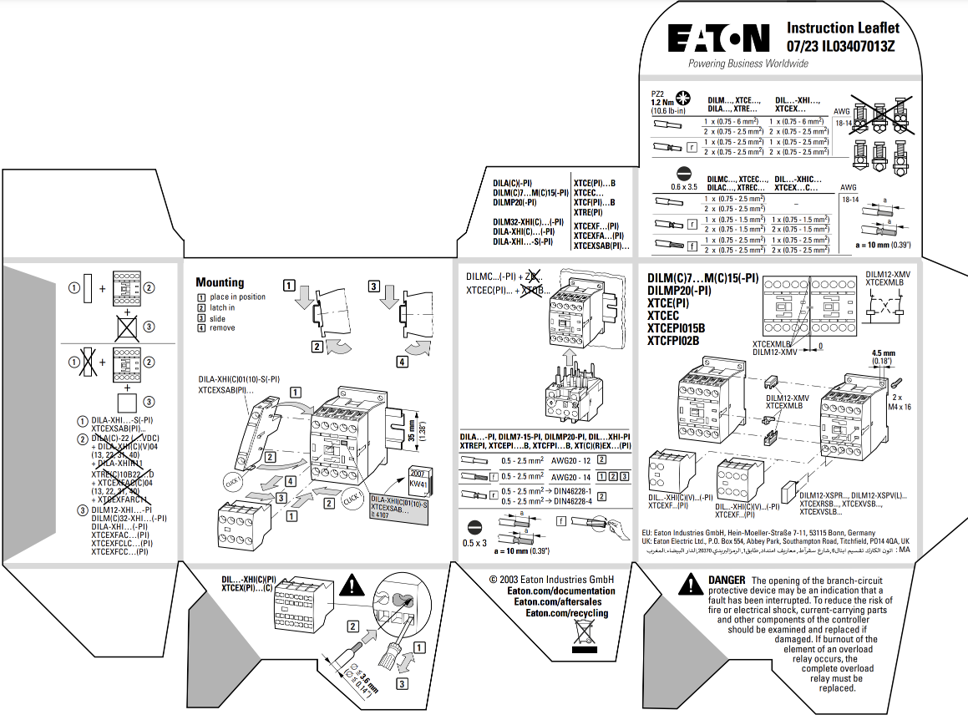 DILM9-01(24VDC) — CONTACTOR 3 POLOS 380 V 400 V 4 kW, 1 NC