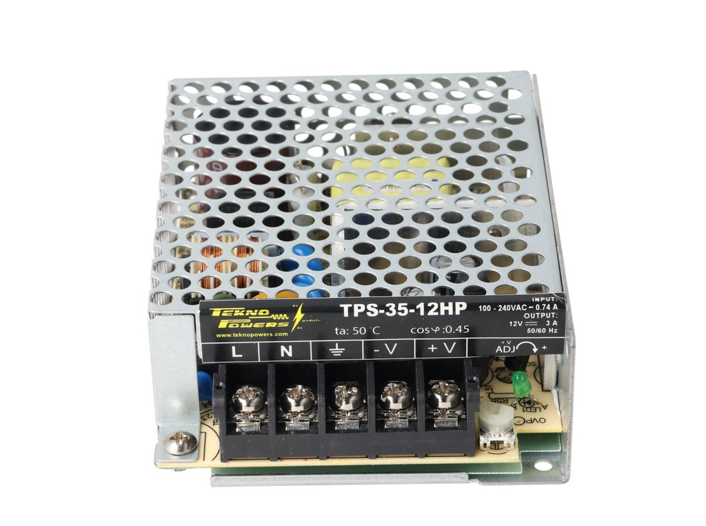 TPS-35-12HP — FUENTE DE VOLTAJE 12V/3A/36W, 88-264VCA/125-373VCD, 99 x 82 x 36mm