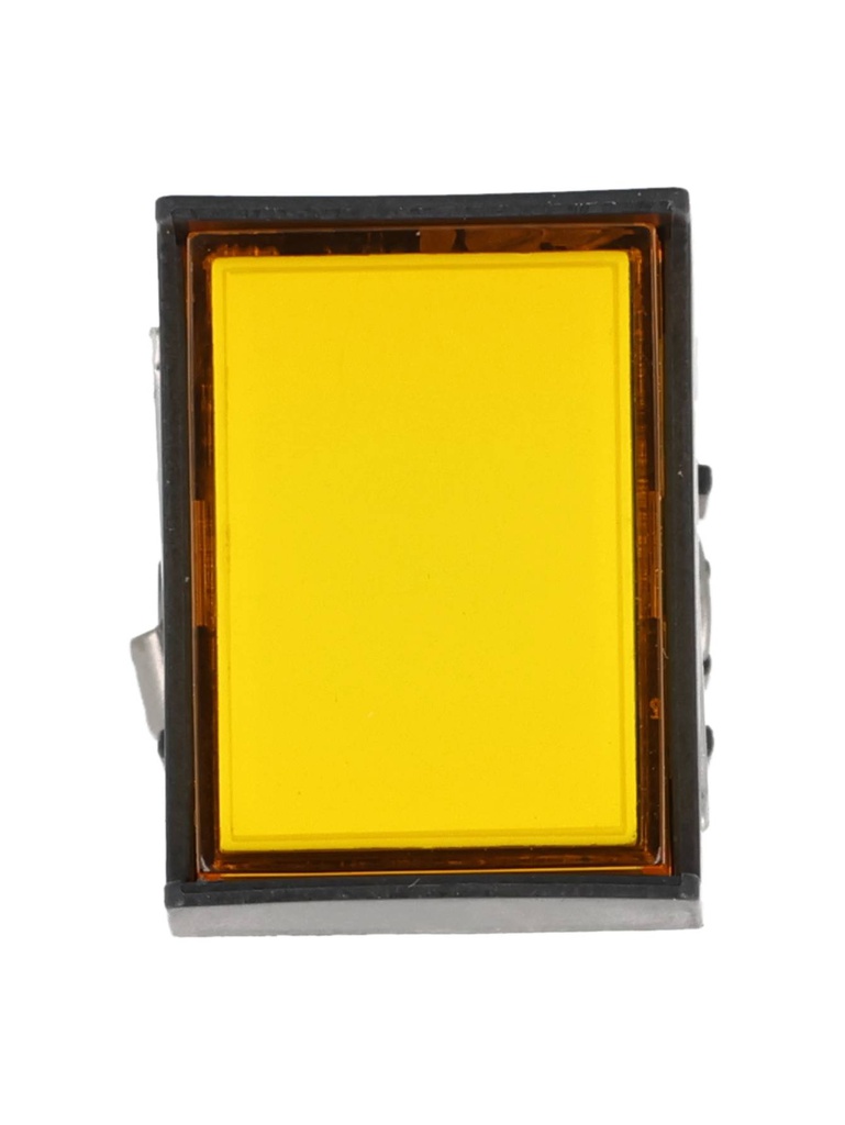 S16PRT-H3Y — BOTON PULSADOR RECTANGULAR AMARILLO 16mm ILUMINADO SIN CONTACTO Y LED INCLUIDO 