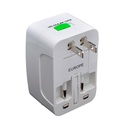 TP-TEU — ADAPTADOR UNIVERSAL DE CONECTORES ELECTRICOS,  (EUROPEO-AMERICANO) 10AMPS 250VCA