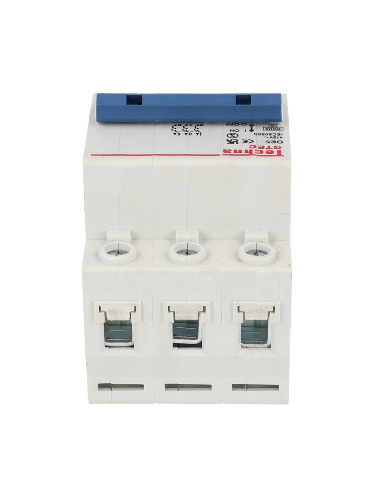 3C25 — INTERRUPTOR MINIATURA 3P 25AMP 440VCA PARA RIEL CURVA C