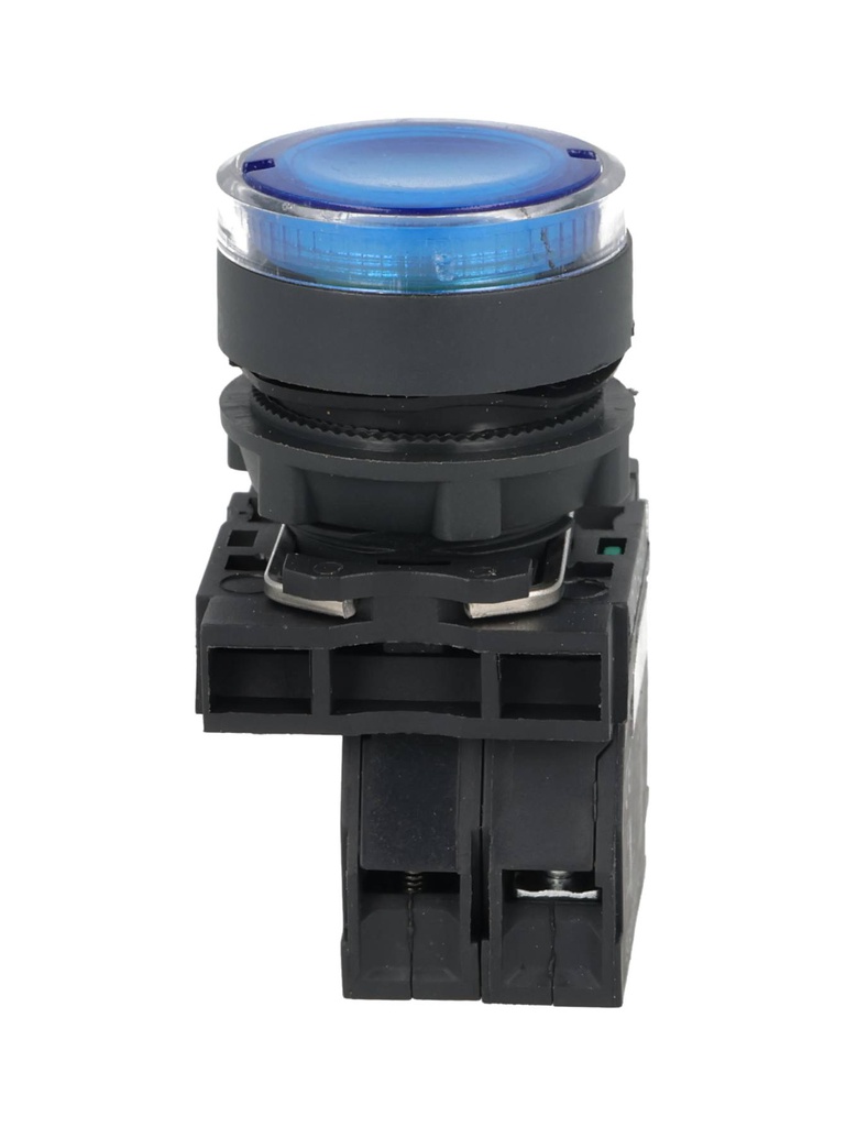 TP-XB5-LB — BOTON PULSADOR PLASTICO CON LED AZUL NA22mm 220/240VCA *NO SON A PRUEBA DE EXPLOSION*