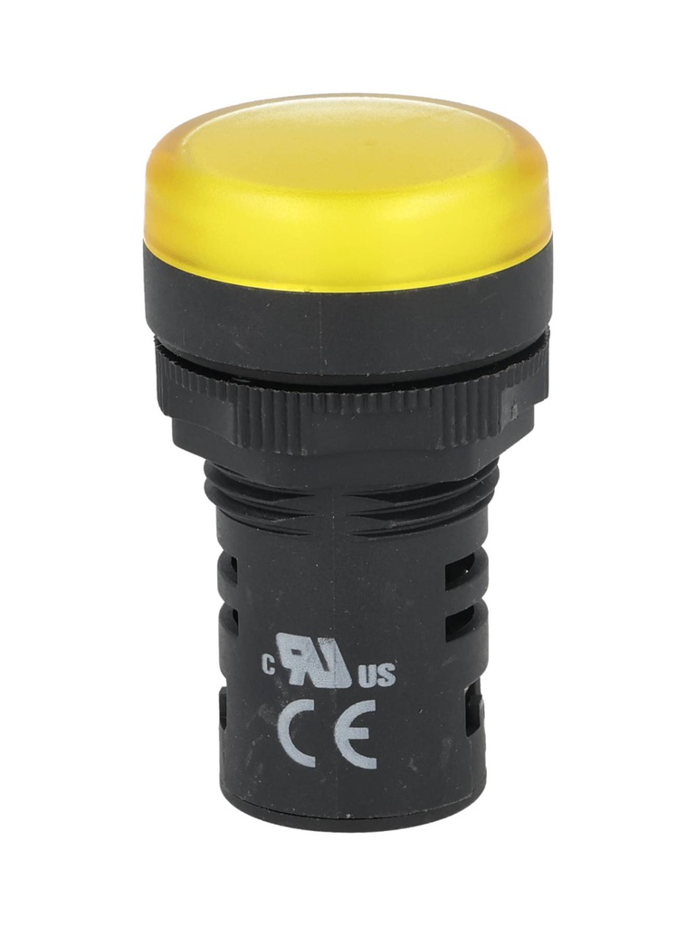 NP16-22DSY — LAMPARA PILOTO TIPO LED UL 220VAC, ø22mmCOLOR AMARILLO *NO SON A PRUEBA DE EXPLOSION*