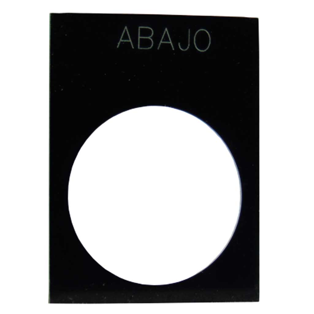 2LP06SP - 22MM PLACA LEYENDA  ABAJO