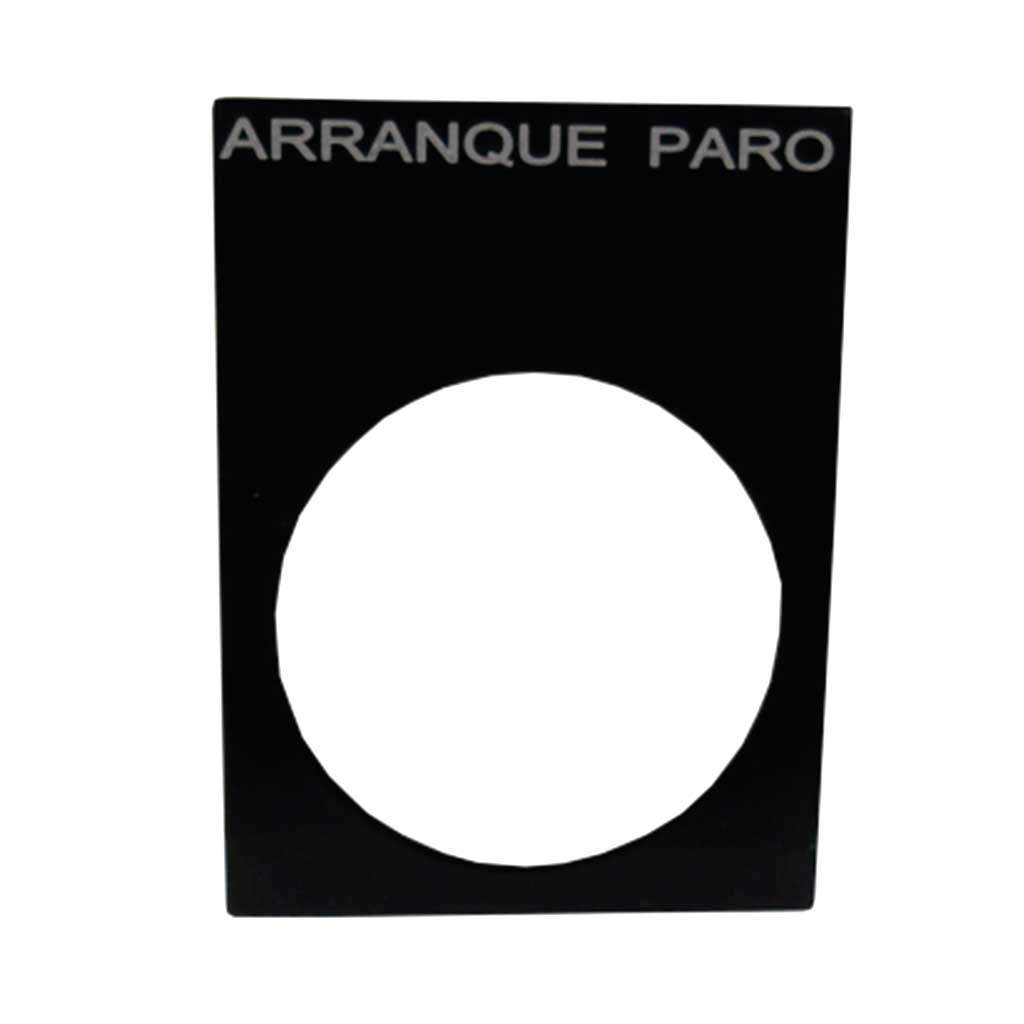 2LP28SP — 22MM PLACA LEYENDA  ARRANQUE/PARO