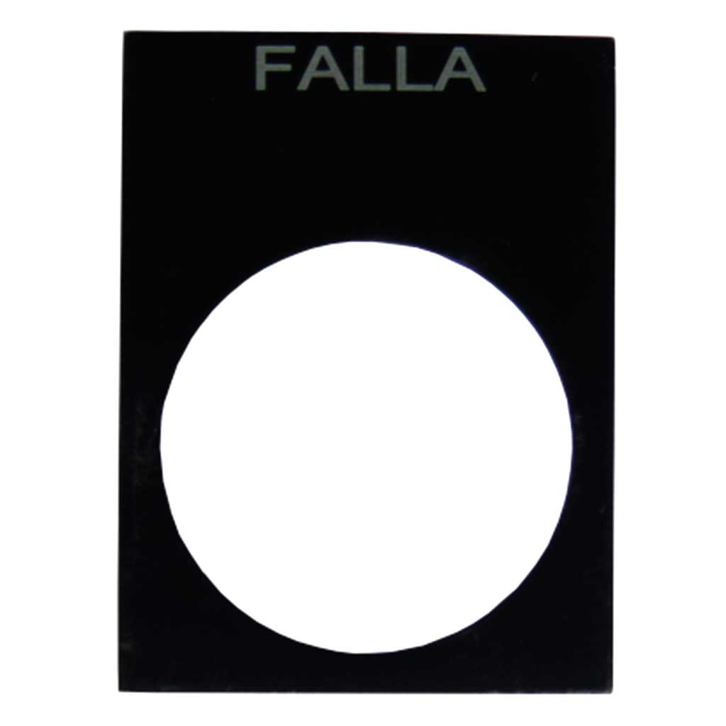 2LP19SP — 22MM PLACA LEYENDA  FALLA