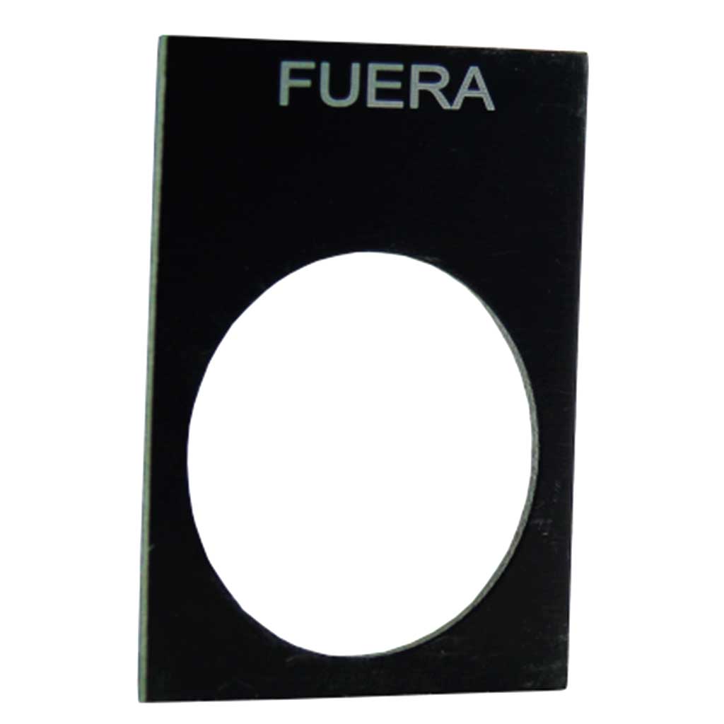 2LP16SP — 22MM PLACA LEYENDA  FUERA