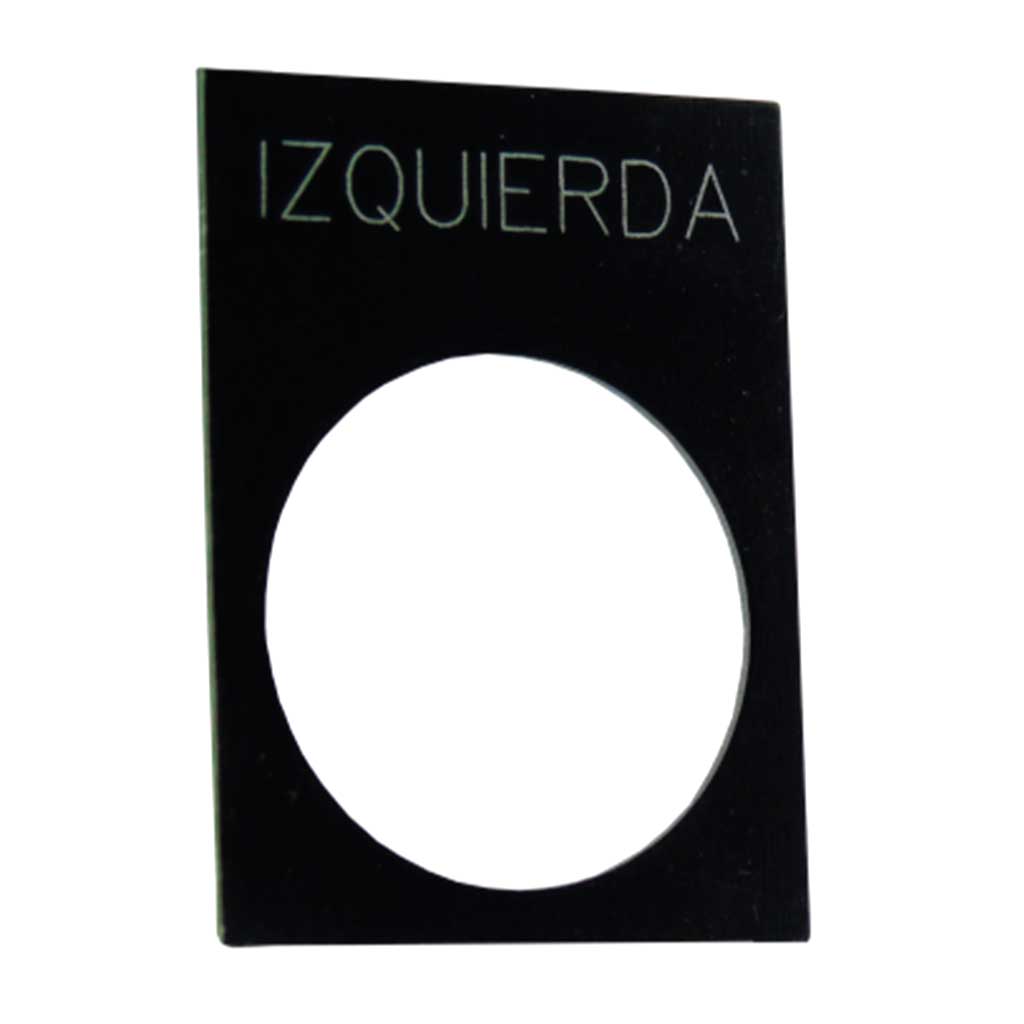 2LP18SP — 22MM PLACA LEYENDA  IZQUIERDA