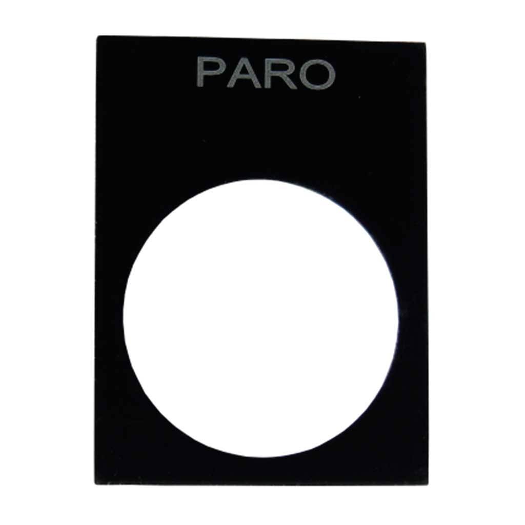 2LP02SP — 22MM PLACA LEYENDA  PARO