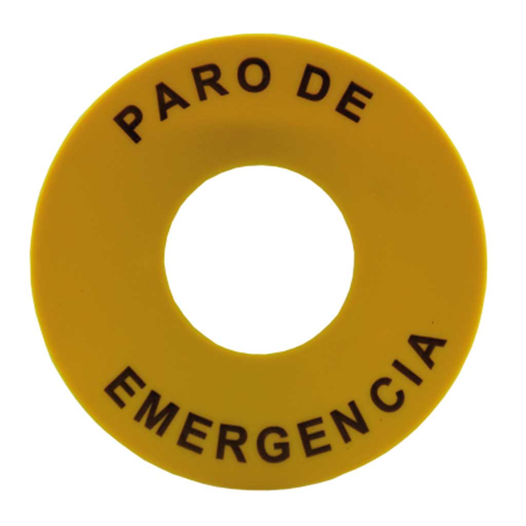 2LP41SP — 22MM PLACA LEYENDA  PARO DE EMERGENCIA