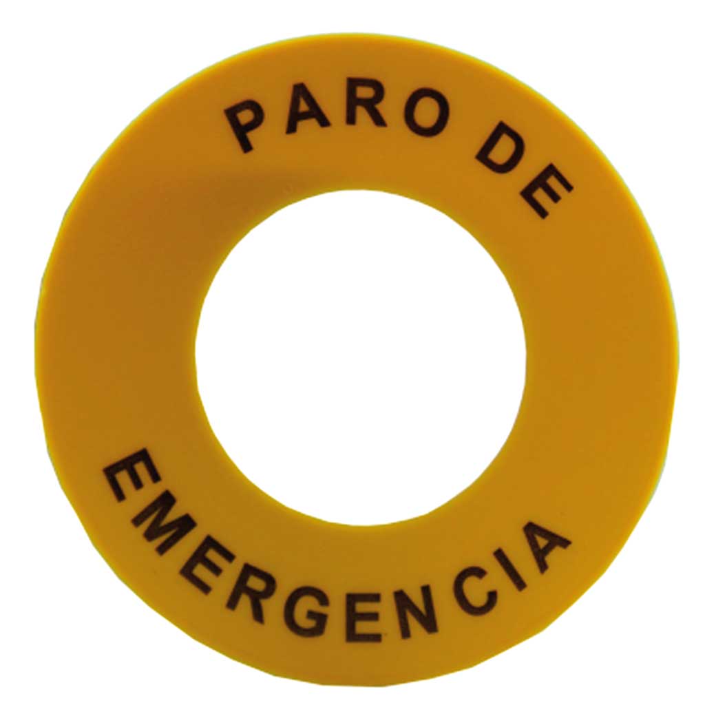 LP41SP — 30MM PLACA LEYENDA  PARO DE EMERGENCIA