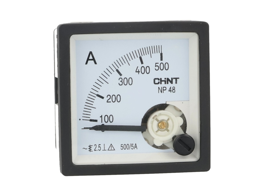 NP48-A-500/5 — AMPERIMETRO ANALOGO 0-500A/5, 48 X 48mm SE REQUIERE DONA DE CORRIENTE DE 5 A