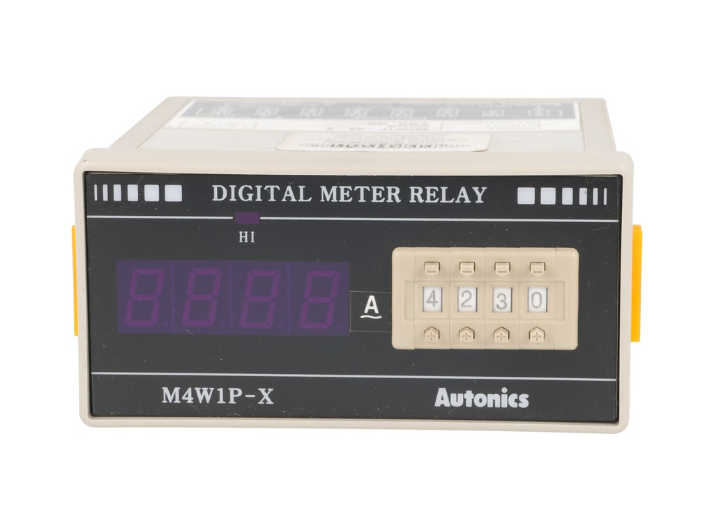 M4W1P-AA-5 — AMPERIMETRO CA 7DIGITOS CON SALIDA RELEV.SE REQUIERE DONA 5A INPUT110/220VCA 7SEG.