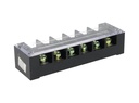 TB-6006 — BLOQUE DE TERMINALES MONTAJE FIJO 60AMP6 POLOS, 600V, CALIBRE 10 AWG, 100°C (A PRUEBA DE FUEGO) , 31x127x38mm
