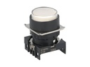 S16PR-E1W — BOTON PULSADOR BLANCO 16mm, MOMENTANEO, NO ILUMINADO, RESTADO NDO SALIENTE