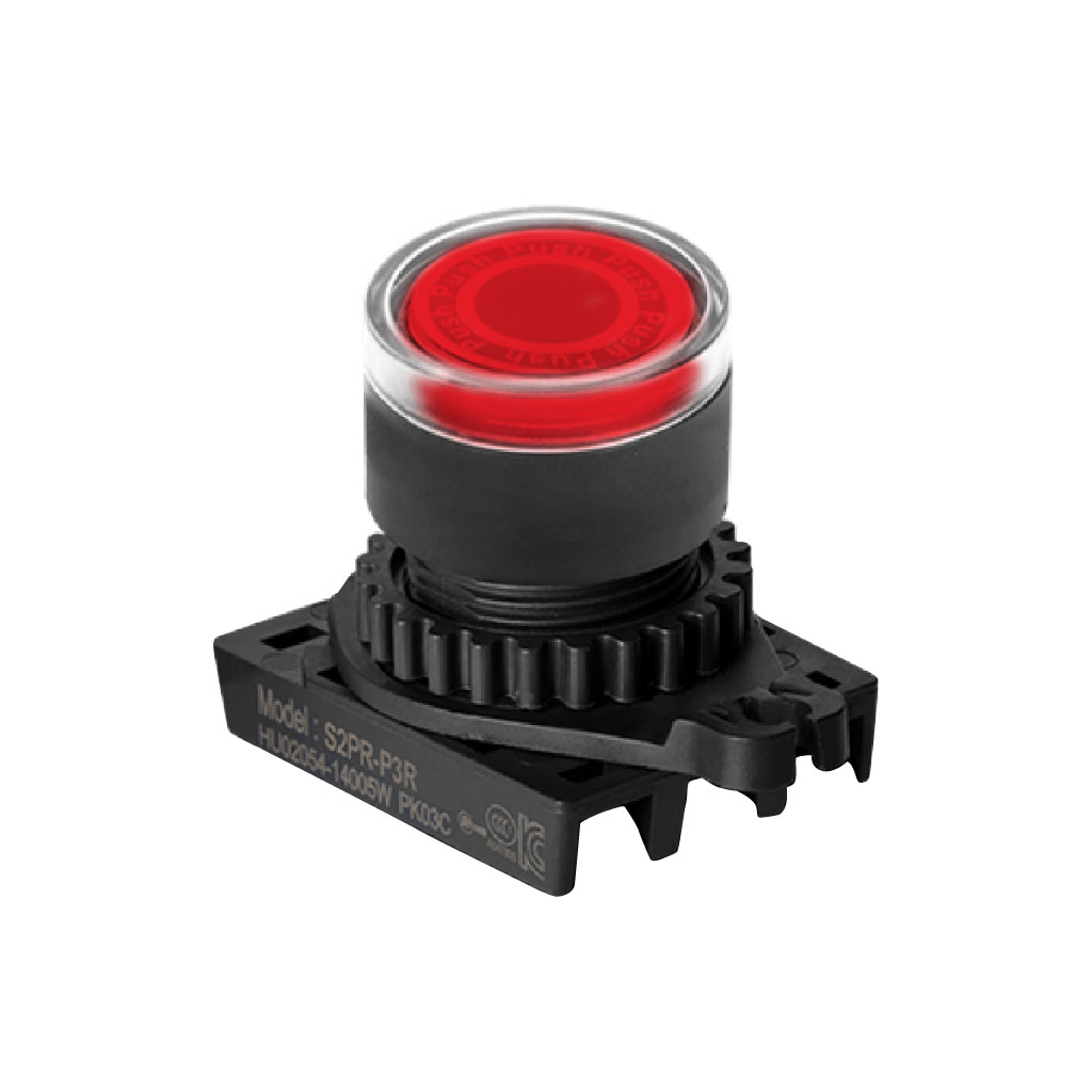 S2PR-P3R — S2PR-P3R — BOTON PULSADOR LED ROJO, 22MM