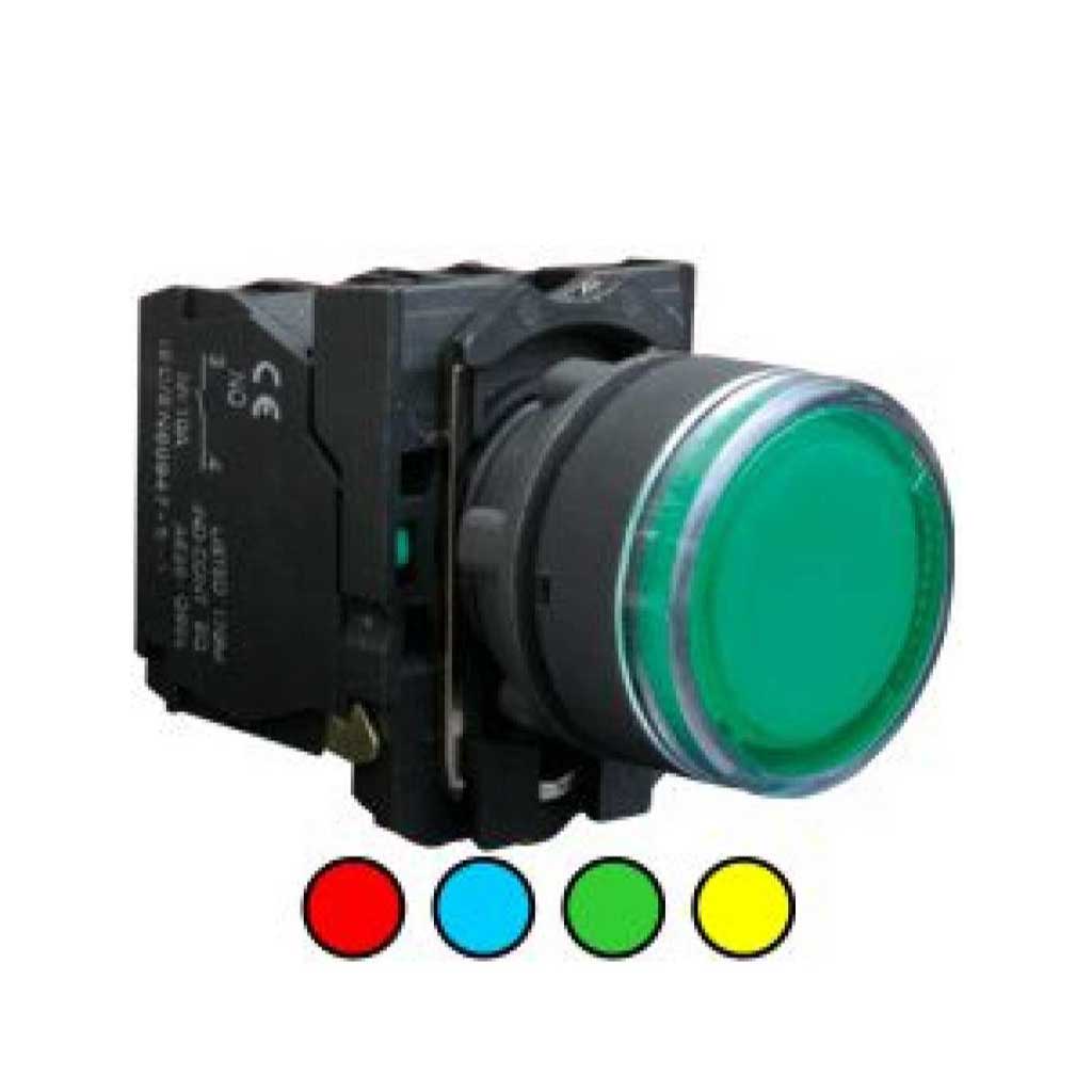 TP-XB5-LB — BOTON PULSADOR PLASTICO CON LED AZUL NA22mm 220/240VCA *NO SON A PRUEBA DE EXPLOSION*