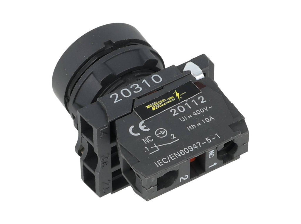 TP-XB5-R — BOTON PULSADOR PLASTICO ROJO NC 22mm*NO SON A PRUEBA DE EXPLOSION*