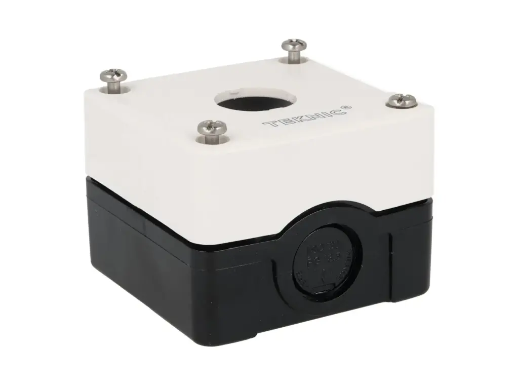 4003A11 — BOTONERA 1 OPERADOR TEKNIC 72X72X50mm BLNCO/NEGRO