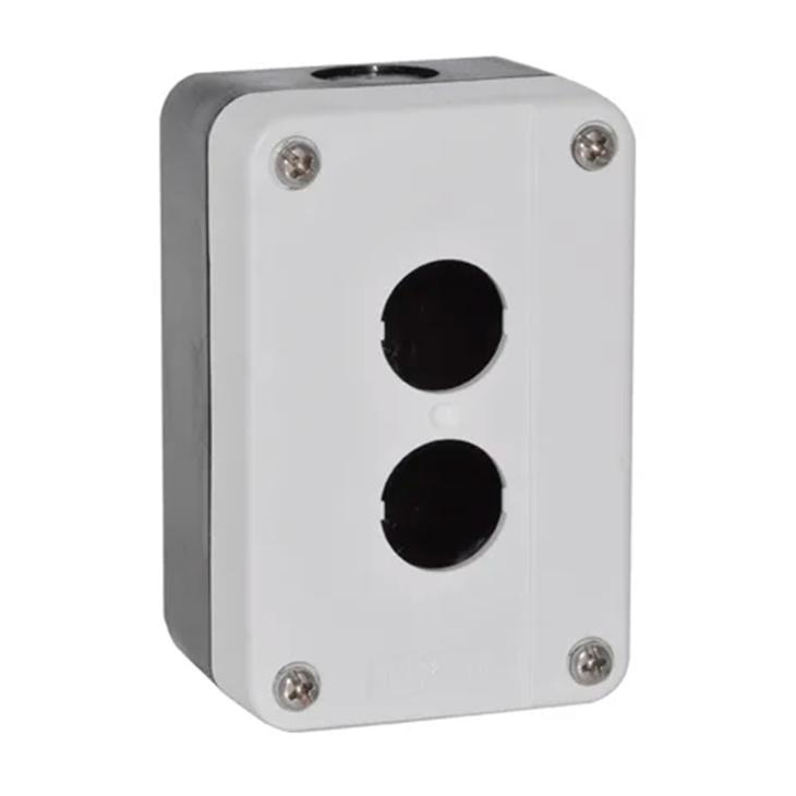 3-001-R-11 — BOTONERA 2 OPERADORES TERMOPLA.104X68X51mm BLANCO/NEGRO