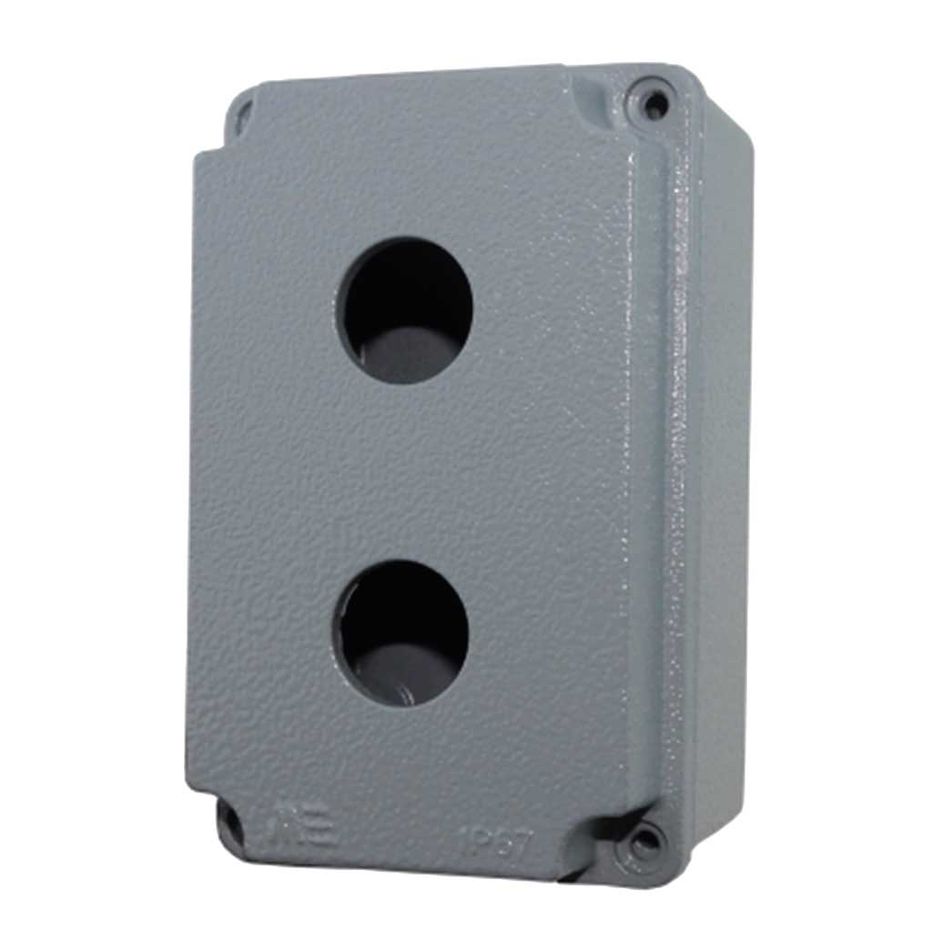 40261005 — BOTONERA PARA OPERADOR DE 22mm, ALUMINIOCOLOR GRIS, 80x130x73mm 