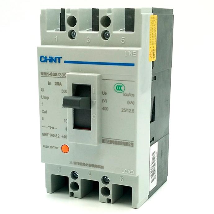 NM1-63S-20A — BREAKER 3X20A 15KA/415V-20KA/240V OPERACION DE VOLTAJE 415V