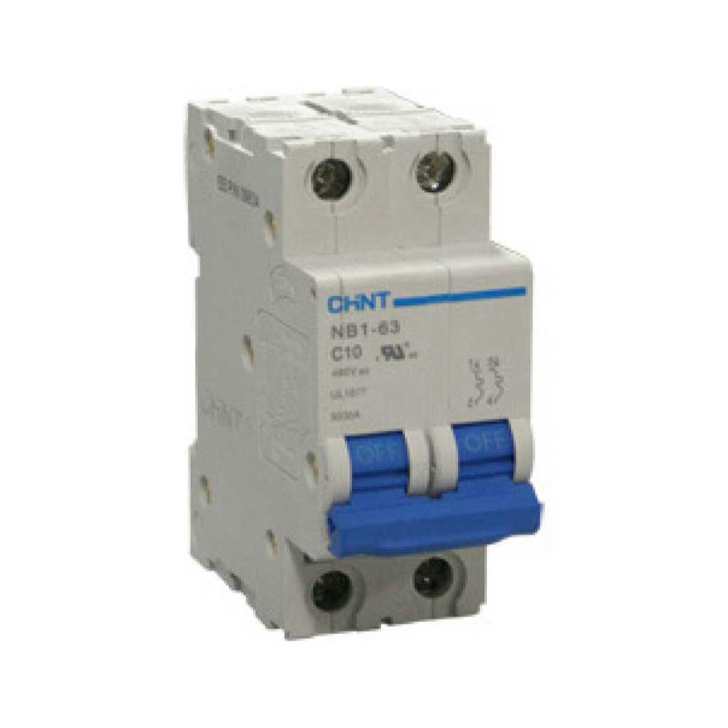 NB1-5KA2PC10 — BREAKER P/RIEL 2X10A 5KA/230V 480VCA