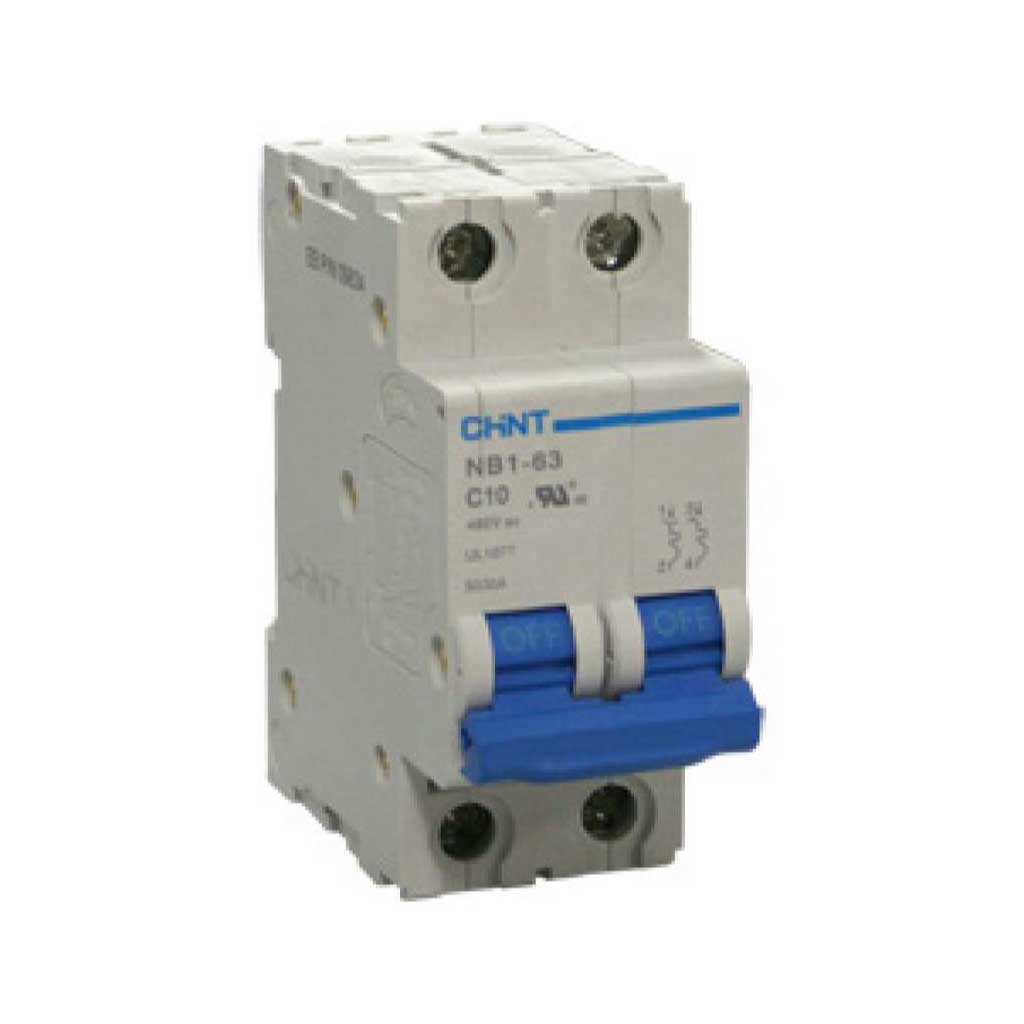 NB1-5KA2PC6 — BREAKER P/RIEL 2X6A  5KA/230V 480VCA