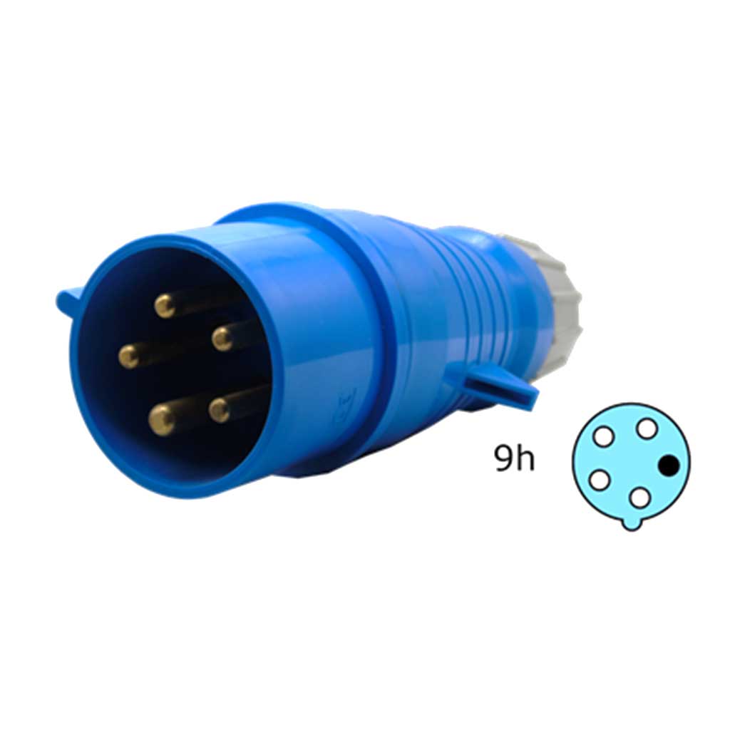 S52.21 — CLAVIJA CONECTOR GLANDULA 32 A 220-250V 3P+N+G